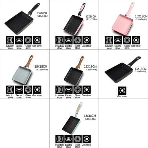 Nonstick Retangular Omelette Pan Tamagoyaki Egg Pan for stovetop and Induction Dropshipping