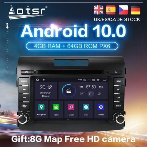 Android 10 For Honda CRV CR-V 4 RM a 2011 - 2016 Car DVD PX6 GPS Navigation Carplay Radio Stereo Multimedia Video Player 2din