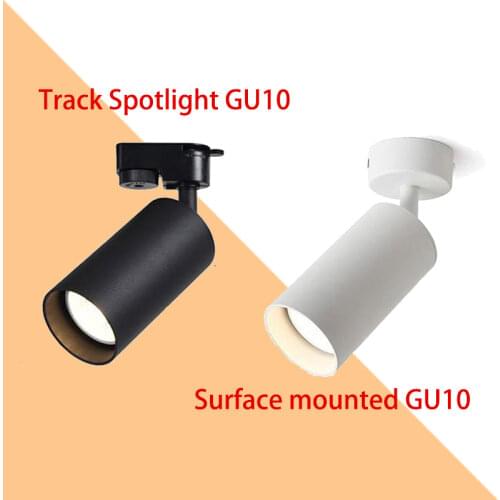 White Led Track Lights GU10 Track Lamps for Shop Rail Aluminum Spotlights for Clothing Store Surface Mount Track Lighting