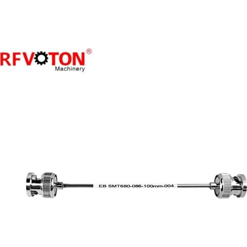 Free shipping 2pieces rf Coaxial connector BNC male Crimp to BNC plug with 086 Semi rigid Cable Assembly Length 1m/2meters