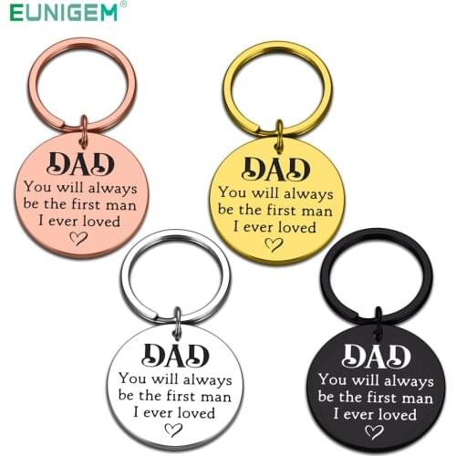 Step Dad Keychain Father Day Gift for Dad Puppy You Will Always Be The First Man I Ever Loved Wedding Gifts for Dad