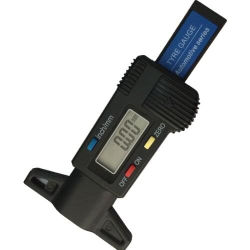 Digital Tread Depth Gauge New Car Tyre Electronic Tread Brake Pad Shoe Gauge Depth Tester Gauge 0-25.4mm/0-1" Thickness Meter