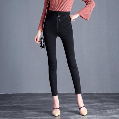 Cheap wholesale 2018 new autumn winter Hot selling womens fashion casual Denim Pants G237