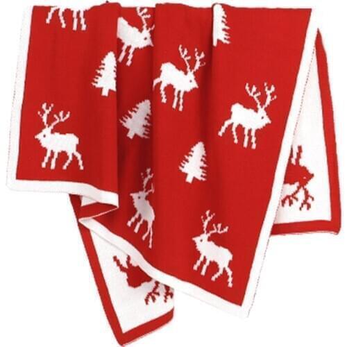 Christmas Baby Blanket Knitted Newborn Swaddle Wrap Blankets Toddler Infant Bedding Quilt For Bed Sofa Basket Stroller Blankets