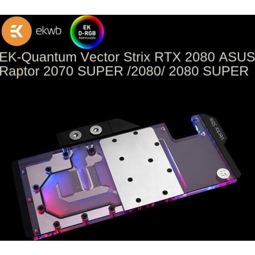 EK-Quantum Vector Strix RTX2080 D-RGB ASUS 2080s, Raptor graphics card water cooling head