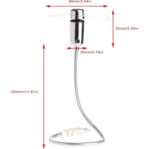 Flexible Soft Blade Colorful LED Light Flash USB Fan Cooling For Notebook Laptop