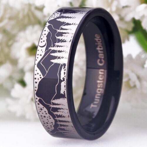 Giant Wolf Forest Mountain Men Ring Defense Totem Wolf Fashion Hip Hop Rock Unisex Finger Ring Punk Gift Anniversary Gift RING