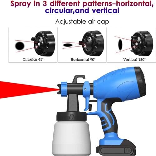 KKmoon Paint Sprayer 120W 800ml Cordless Electric Paint Sprayer High Power HVLP Spray Latex Paint Machine Air Sterilizer Sprayer