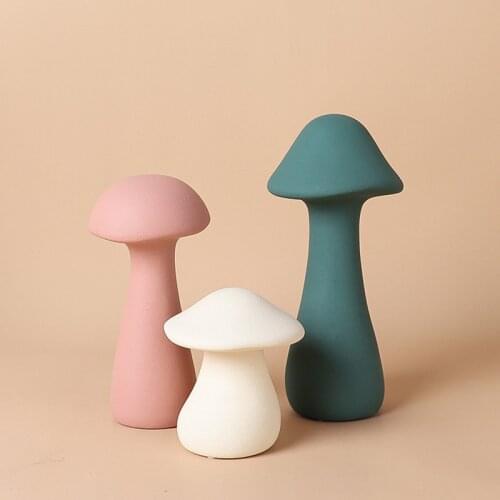 Creativity Mushroom Ceramic Ornaments Modern Simple Desktop Model Home Living Room Decoration HR