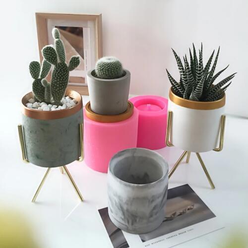 Round Pot Molds Concrete Planter Molds Silicone Flowerpot Molds Designer Clay Molds