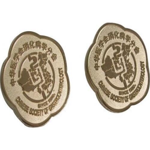 Manufacturer supplies electroplated metal badge badge brooch custom