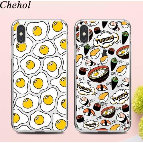 Cute egg Phone Case for IPhone 11 Pro 8 7 6s Plus X XS MAX XR Cartoon Soft TPU Silicone Cases Fitted Back Covers Accessories
