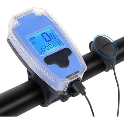 Multifunctional bicycle light bell Bike Computer Luminous Odometer LCD Display Digital Wireless Speed Meter