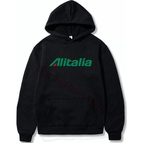 Men Alitalia Aviation Flight Hoodies, Fashionable and Fun Clothing , High Quality Cotton Women Sweatshirt Hoody Free Shipping