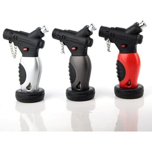 Inflatable Lighter Under The Tire Can Stand Creative Spray Gun Welding Torch Straight Into The Lighter Smoking Accessories