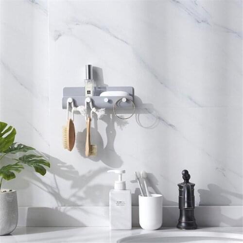 Wall-mounted Single Hook Small Hook Bathroom Wall Coat Hook Bathroom Towel Hook Coat Hook Punch-free Hanger Home Storage Hooks