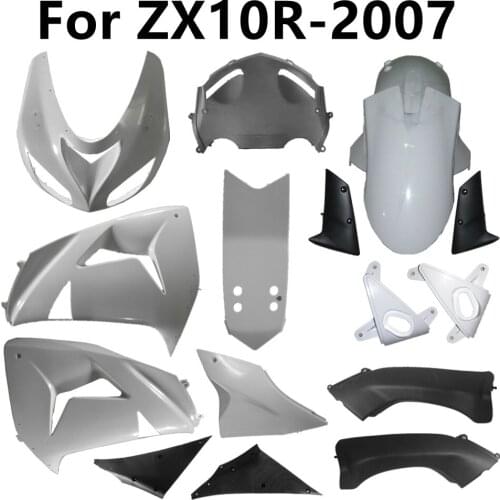 Unpainted Fairing Plastic Parts for Kawasaki ZX10R 2007 Components Pack Left and Right ABS Injection Molding Bodywork Cowling
