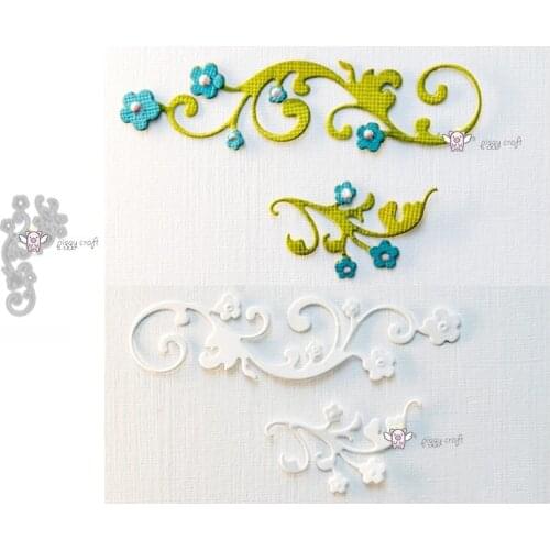 New 2Pcs Flower leaf strip metal Cutting Dies Stencils DIY Scrapbooking Paper/photo Cards Embossing Dies