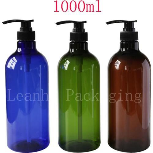 1000ml lotion pump container empty shampoo plastic bottle with liquid soap dispenser refill bottle cosmetic spray pump