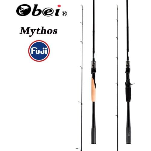 Obei Mythos Lure Fishing 1.98/2.10/2.40m Casting Spinning Rod With FUJI Guide Rings Fishing Lures Sea UL/M/MH/Action Travel Rod