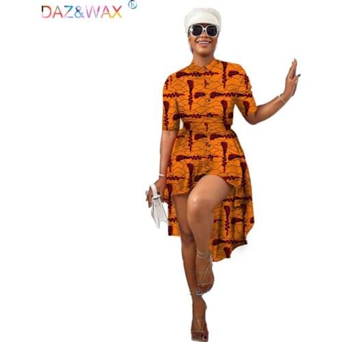 Retro Floral Print Dress With Belt for Women Summer Shorts Sleeves Female Clothes Casual Romper clothes Ankara Wax BatikV2125021