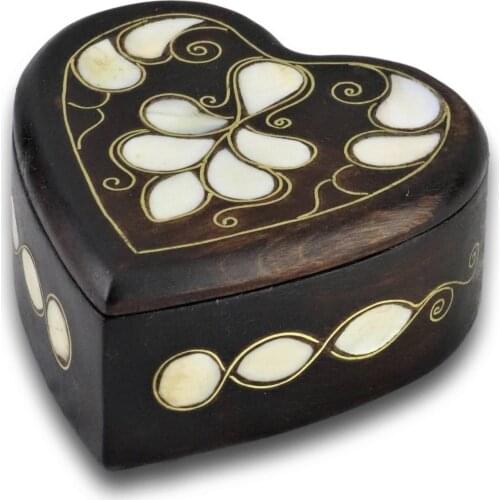 Wooden Pearl Engraved Jewelry Box Authentic Elegant Stylish Design Special