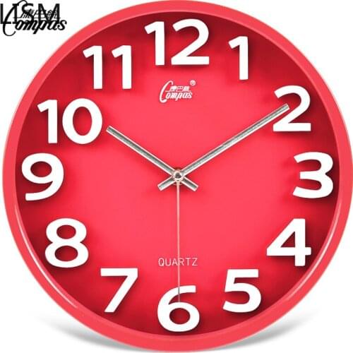 Silent Pink Round Wall Clock Quartz Silent Relogio De Parede Modern Design Art Cute Clock Mechanism Hello Design