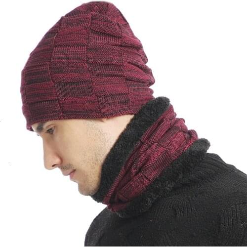 Thick Beanie Cap Scarf for Winter Knit Ski Beanies Skull Cap Winter Hat Warm Scarf Hat Glove Sets