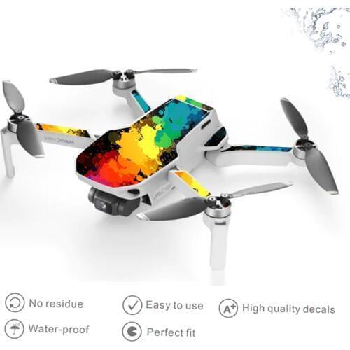 6pcs/set Waterproof PVC Stickers Decal Skin Cover Wrap Guard For DJI Mavic Mini RC Body Remote Controller Spare Parts