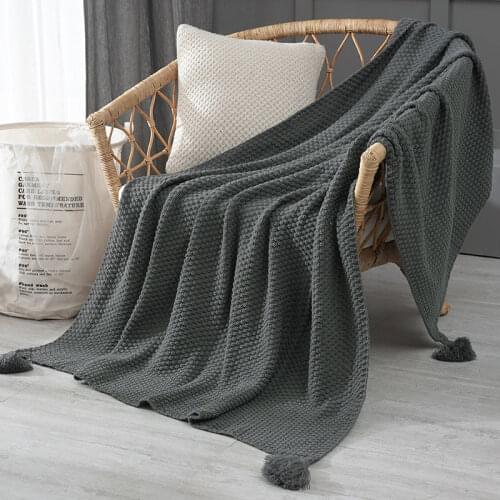 Nordic Knitted Wool Blanket Beige Gray Coffee Sofa Throw Blankets For Beds Travel Office Shawl Leisure Air Conditioning Blanket