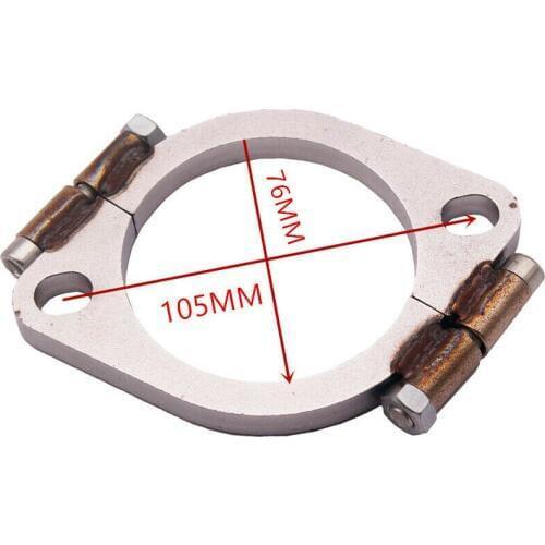 3" inch Exhaust Flange Flat Oval Split Repair Replacement made of mild steel