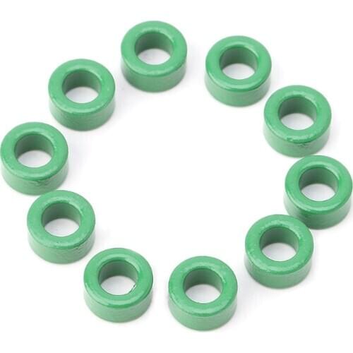 10Pcs Power Transformer Ferrite Ring Inductor Coil Green Iron Toroid Ferrite Core