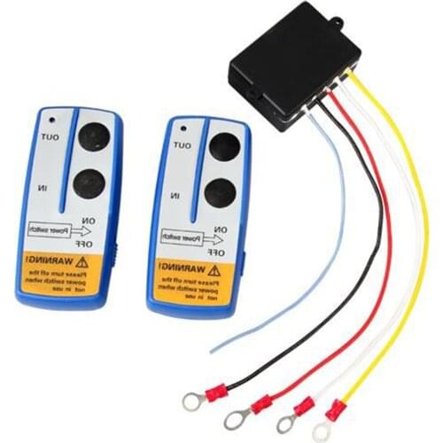 12V Car Wireless Winch Electric Remote Control Switch With Manual Transmitter Set for Jeep Truck ATV SUV Vehicle Trailer