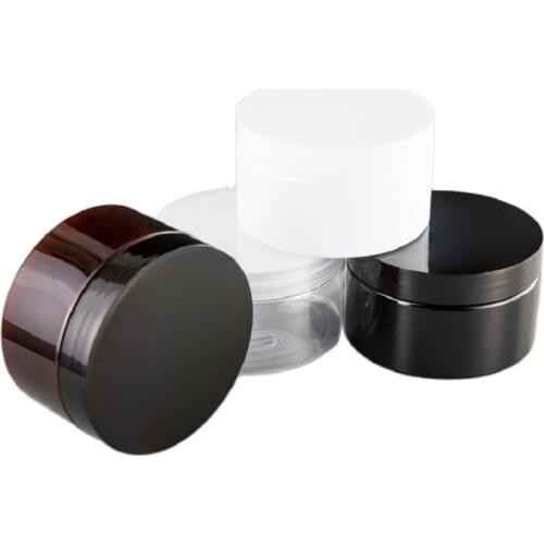 350ML Empty Cosmetic Container with Plastic Screw Lid 89mm Mouth Amber Black White 350G Facial Mask Jar Cream Packing Box 15pcs