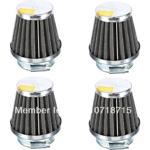4X 42mm Chrome Pod Air Filter For Suzuki GS750 GS1000 Kawasaki GPZ KZ900 KZ1000
