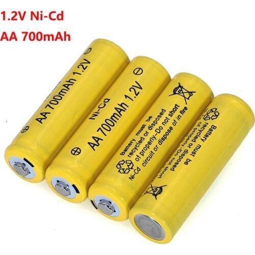 NI-CD AA Batteries 1.2v Rechargeable nicd Battery 1.2V Ni-Cd aa For Electric remote Control car Toy RC ues