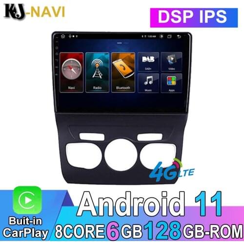 128G Carplay Android 11 Car Multimedia Player Stereo GPS Navigation Radio For Citroen C4 C4L DS4 2013 2014 2015 2016 2017 No DVD