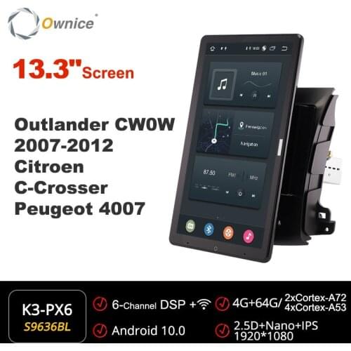 Ownice Android Car Radio for Mitsubishi Outlander CW0W 2007-2012 Citroen C-Crosser Peugeot 4007 Car Auto HDMI 1920*1080