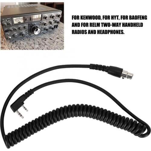 CC-MOT Motorola Coil Cord K Cable For HYT For Kenwood For Baofeng 2-Pin To 5-Pin Two-way Handheld Radios And Headphones