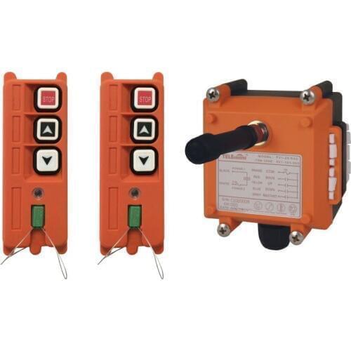 F21-2S AC/DC18V-65V(2 Transmitter + 1 Receiver)Hoist Crane Wireless remote control Switch With Single speed button