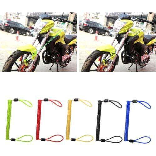 Hot New 1 Pc 150cm Alarm Disc Lock Security Spring Reminder Cable Motorcycle Bike Scooter 5 Colors High Quality
