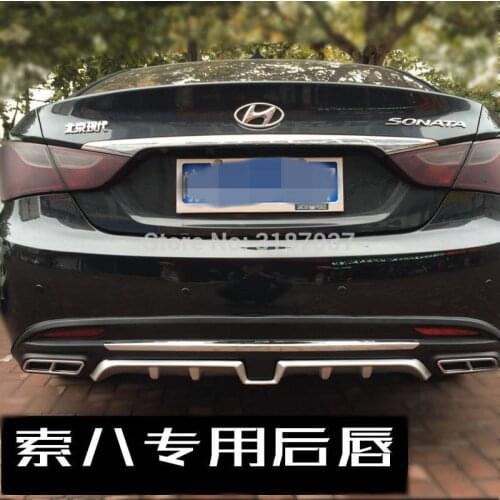 For Sonata forte Body kit bumper rear lip rear ABS Rear Diffuser Bumper Spoiler Rear Lip Bumper Trunk Protector Car Accesories