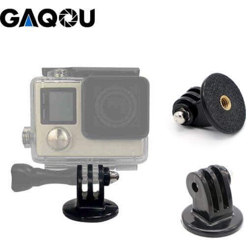 Adapter Mount for Gopro Hero 7 6 5 4 Session SJCAM SJ4000 Monopod Adapter With 1/4 Inch Nut For Xiaomi Yi 4K Camera Accessories