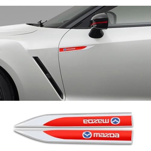 2Pcs Car Styling 3D Metal Emblem Badge Car Side Fender Body Stickers For Mazda 6 3 CX5 5 2 323 CX7 Demio Atenza Axela MX30 CX30