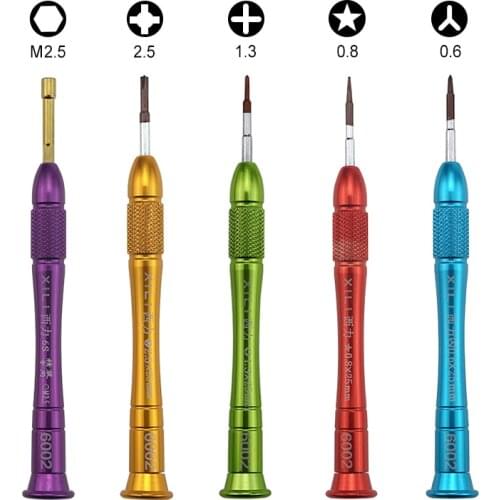 UANME 5Pcs Precision Metal Screwdriver Set for Apple iPhone X 8 8plus 7plus 6splus Disassemble Teardown Opening Repair Tools Kit