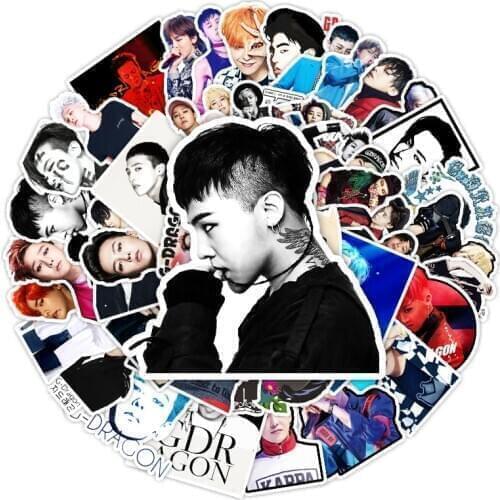 10/51pcs Hot Bigbang Quan Zhilong Graffiti Superstar Idol GD Stickers DIY Suitcase Tablet Car Laptop Phone Guitar Sticker Decal