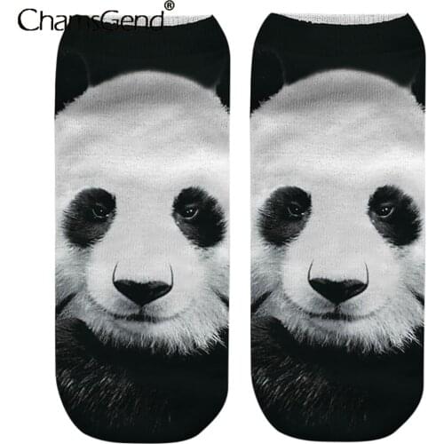 3D Animal Print Socks Casual Animal Giant Panda Tiger Cartoon Print Funny Sock Spring Autumn Short Anime Woman Socks Mujer