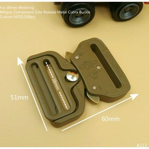 NEW Design 2Pcs Milspec Component Side Release Metal Buckle For 38mm Webbing Bags Luggage Clothes Accessories