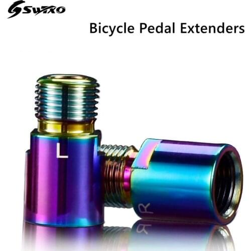 One Pair Bicycle Pedal Extenders CNC Chrome Molybdenum Steel Extender MTB Bicycle Pedal Extension For MTB Mountain Road Bike