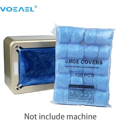 Disposable T-Buckle Overshoes for Automatic Shoe Cover Dispensers Dustproof Boot Covers Waterproof Plastic and Non-Woven Indoor